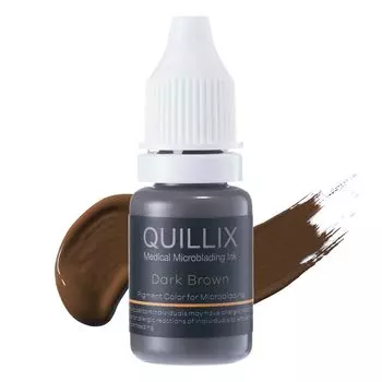 Перманентный макияж чернила пигмент для перманентного макияжа для бровей темные чернила для татуировки микроблейдинг перманентный макияж татуировки [QUILLIX] - - черный/коричневый (10мл) (темно