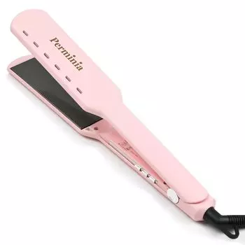 Perminia Hair 44мм Прямой Макс 5 Температурных Режимов Хранение Вращающийся Широкий для Густых и Длинных Международный Совместимый Утюжок, Широкий, & Завивка, 2-сторонний, 230°C, чёрный