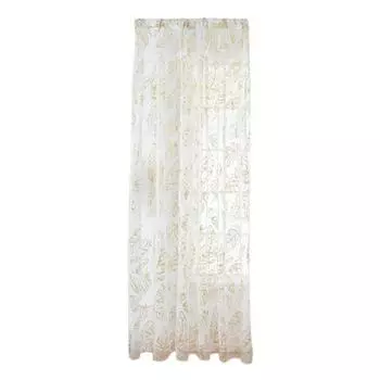 Перо Дизайн Драпировка Гостиная Балкон Окно Тюль Вуаль Прозрачная Занавес Декор серебряный