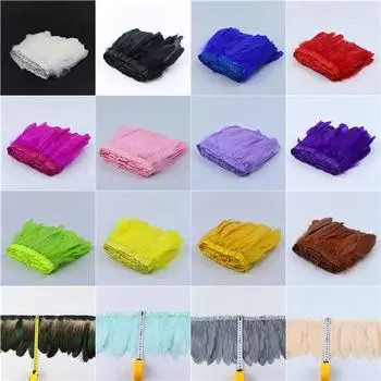 Перо Край Гусиное Перо Большая Плавающая Ткань С Юбкой Аксессуары Для Одежды Перо Сделай Сам Материал Ручной Работы Танцевальный Костюм 2 Метра оранжевый