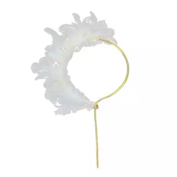 Перо Поддельное жемчужное кольцо Торт Топпер Романтическое украшение для свадьбы, дня рождения