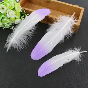 Перо ручной работы «сделай сам», двухцветное градиентное перо, ювелирные аксессуары, аксессуары для одежды, перья 1
