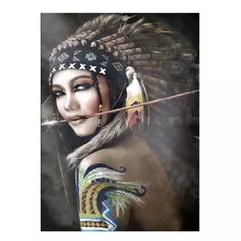 Перо, стрела, красота, фигурка, сделай сам, картина по номерам, настенная художественная картина, акриловая картина для украшения дома, 60x75 см 40x50cm no frame