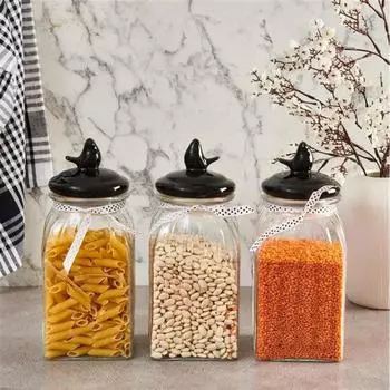 Perotti Gino Керамическая банка из 3 предметов с крышкой Asorti