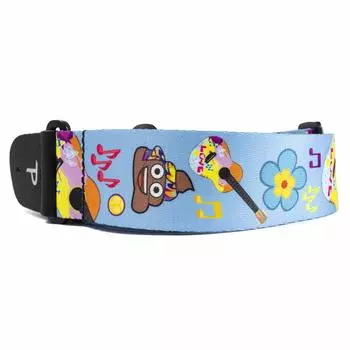 Perri s Leathers Ltd. Ремень для гитары с термопереносом Emoji LPCPE-8252 2 дюйма