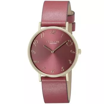 PERRY Red Dial Stainless Steel Quartz 36MM Watch 14503722 [Coach] Women s [Item]