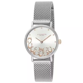 Часы PERRY Silver Dial Stainless Steel Quartz 28MM 14503858 [Coach] Женские [Товар] серебряный