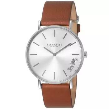 Часы PERRY Silver Dial Stainless Steel Quartz 36MM 14503120 Brown [Coach] Женские [Товар]