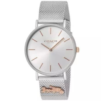 Часы PERRY Silver Dial Stainless Steel Quartz 36MM 14503336 [Coach] Женские [Товар]