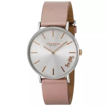 PERRY White Dial Stainless Steel Quartz 36MM Watch 14503258 Pink [Coach] Women s [Item]