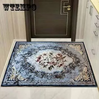 Персидские ковры Непыльный немоющийся ковер Дверной коврик Золотая дрель Бархатная входная дверь Нескользящий коврик для ног Коврик в европейском стиле Приветственный коврик 40*60cm