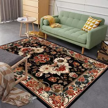 Персидские ретро-ковры для гостиной, классический домашний декор, роскошный ковер, нескользящий, украшение для спальни, мягкий коврик, моющийся коврик для гостиной 60x90cm door mat