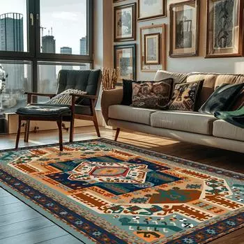 Персидские ретро-ковры для гостиной, ковер в стиле бохо, ковер для спальни, удобный мягкий коврик для гостиной, нескользящий коврик для журнального столика 60x90cm door mat