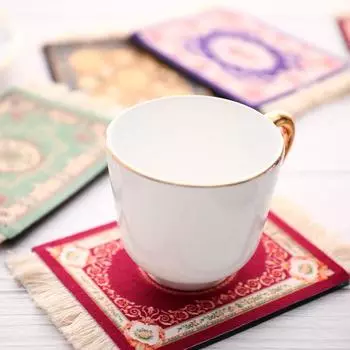 Персидский мини-коврик с плетением, коврик для мыши, подставка под коврик в винтажном стиле