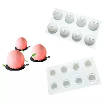 Персик 8 даже персиковый заварной крем форма для персика тофу персик силиконовая форма для торта «сделай сам» форма для мусса