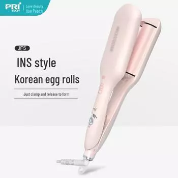 Персиковое яйцо Большие щипцы для завивки волос с эффектом водной ряби JF5 JF5 Negative Ion розовый