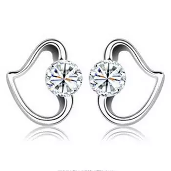 Персиковые сердечки, модные циркониевые сверкающие классические серьги-гвоздики для женщин, ослепительные женские элегантные аксессуары, вневременные ювелирные изделия