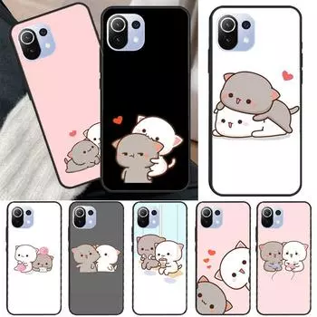 Персиковый кот для POCO F3 F1 M3 M4 X3 Pro GT X4 Pro, чехол для телефона Xiaomi Mi 11 Lite 12 11T Pro, чехол Mi 10T (10T Pro)