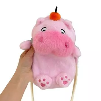 Persimmon Capybara Doll Bag Animal Doll Cartoon Plush Shoulder Bag Children