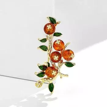 Persimmon Ruyi High-End Брошь Женская брошь в стиле ретро в китайском стиле High-End Niche Design Pin Accessories