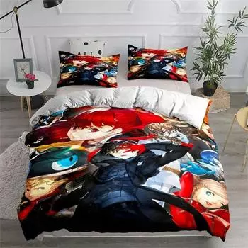 Persona 5 Pattern All Season Duvet Cover Bedding Comforter sets Soft Quilt Cover and Pillowcases Single Double Queen King 70x133cm 2pcs