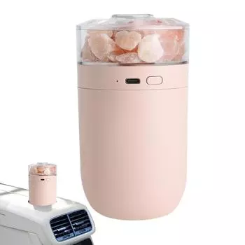 Personal Desktop Humidifier Cool Mist Humidifier With Salt Stone Light 230ml Colorful Light Portable Aromatherapy Diffusers For белый