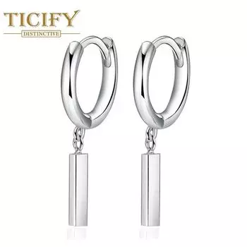 Персональные геометрические квадратные колонны, серьги с одним словом, женские прямые серьги с простым темпераментом, короткие серьги белый