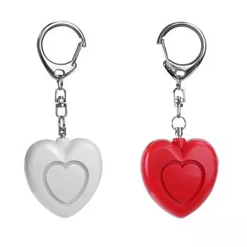 Персональный антиатака безопасности паника громкий сигнал тревоги аварийный брелок самообороны в форме сердца для женщин чёрный