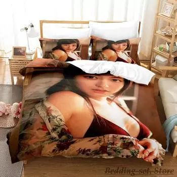 Персональный комплект постельного белья Bikini Sexy Girl Yumi Sugimoto Single Twin Full Queen King Size Bed Set Adult Kids Bedroom Duvetcover Set 70x133cm 2pcs