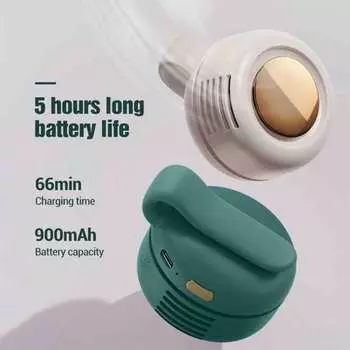 Персональный охлаждающий вентилятор с мощным потоком воздуха, регулируемый 3-скоростной вентилятор на поясе, портативный, бесшумный, мини-вентилятор без лопастей бежевый