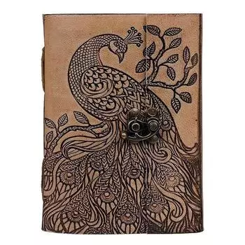 Персональный органайзер Journal Diary с винтажным замком, дневник для мужчин и женщин. Коричневый цвет 7 x 5 in коричневый