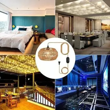 Персональный стиль бохо выдвижной ротанговый потолочный подвесной светильник с выключателем с регулировкой яркости бамбуковый светильник кухонный островной светильник EU Plug