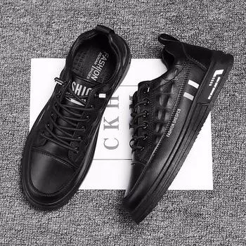 Personality 2024 new crocodile pattern casual shoes little white shoes men s youth board shoes business dress shoes men s board shoes 39 чёрный