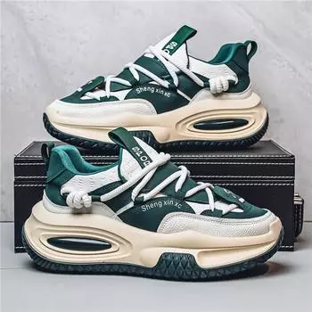 Personality Lace-up Chunky Sneakers Man Street Style Trend Men s Sneakers Low Cut Designer Platform Shoes For Man Casual Shoes 39