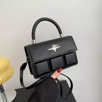 Personality trend fashion handbag women s 2024 new spring and summer foreign style small square bag shoulder messenger bag хаки