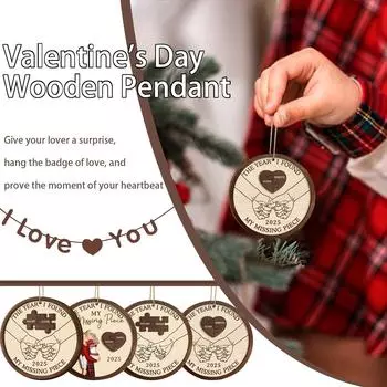 Personalized 2layer Wooden Crafts Valentine s Day Gift Decorations, Home Interior Pendant Decorations One Size