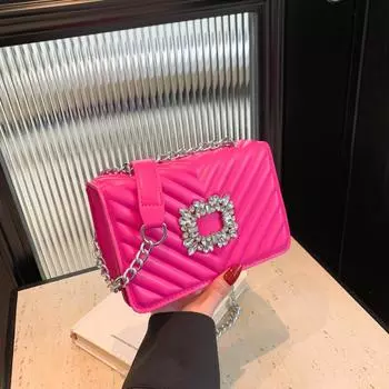 Персонализированная повседневная сумка через плечо, простая сумка-мессенджер для женщин 2024 года, летняя новая простая модная тенденция, портативная маленькая квадратная сумка чёрный