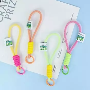 Персонализированный креативный брелок для мобильного телефона Ins, брелок для ключей, кулон для студентов мужского и женского пола, плетеный кулон на запястье yellow