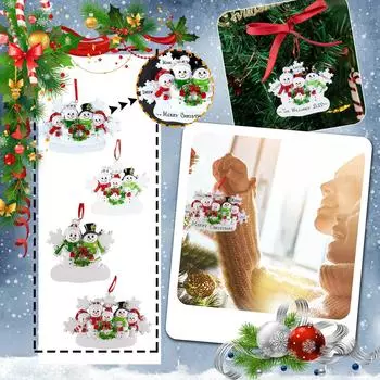 Personalized Family Christmas Ornament Xmas Tree Bauble Decoration OrnamentFamily Holiday Decorations