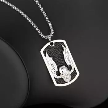 Personalized Fashion Retro Necklace, Men S Feather Wing Pendant, Sweater Chain Necklace