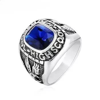 Personalized Gemstone Inlaid Men s Retro Exaggerated Ring 7