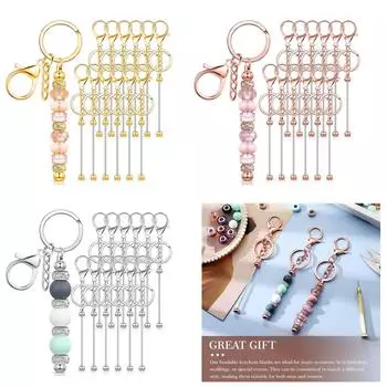 Персонализированный брелок ручной работы из бисера Уникальный брелок из бисера Аксессуары для создания индивидуальных брелоков серебряный