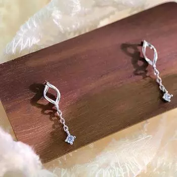 Personalized Hollow Zircon Tassel Earrings for Women with High-end Niche Design Earrings