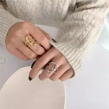 Personalized Knotted Cross Index Finger Ring Simple Metal Womens 925 Silver Custom Open Ring Fashion Jewelry Accessories A