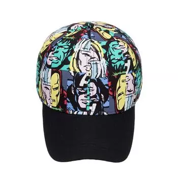 Personalized printed baseball cap women s European and American fashion color matching curved brim cap factory spot