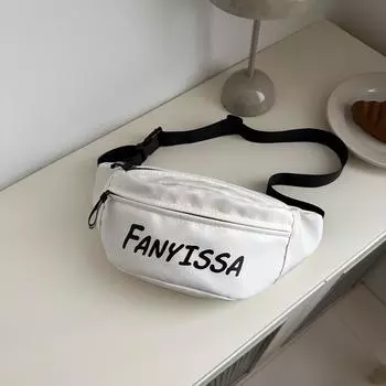 Personalized printed letters on the new casual bag 2024 spring new trend sports contrasting color shoulder messenger bag