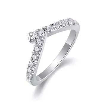 Personalized Simple Style Fashionable Moissanite Ring Children S Niche, New 925 Silver Ring Mei No. 6