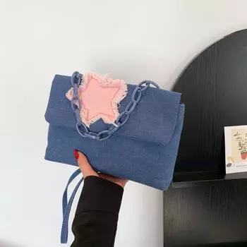 Personalized small bag women s 2024 spring new models are popular this year, Korean version of casual and beautiful ins messenger bag women чёрный