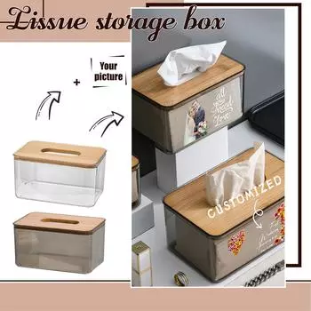 Personalized To Draw Double-sided Custom Tissue Box S белый