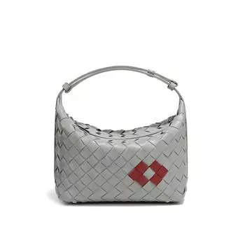 Personalized, Trendy and Simple Hand-held Lunch Box Bag, Red Lip Summer Single-shoulder Bag, Hand-woven Bag, Underarm Women s Bag